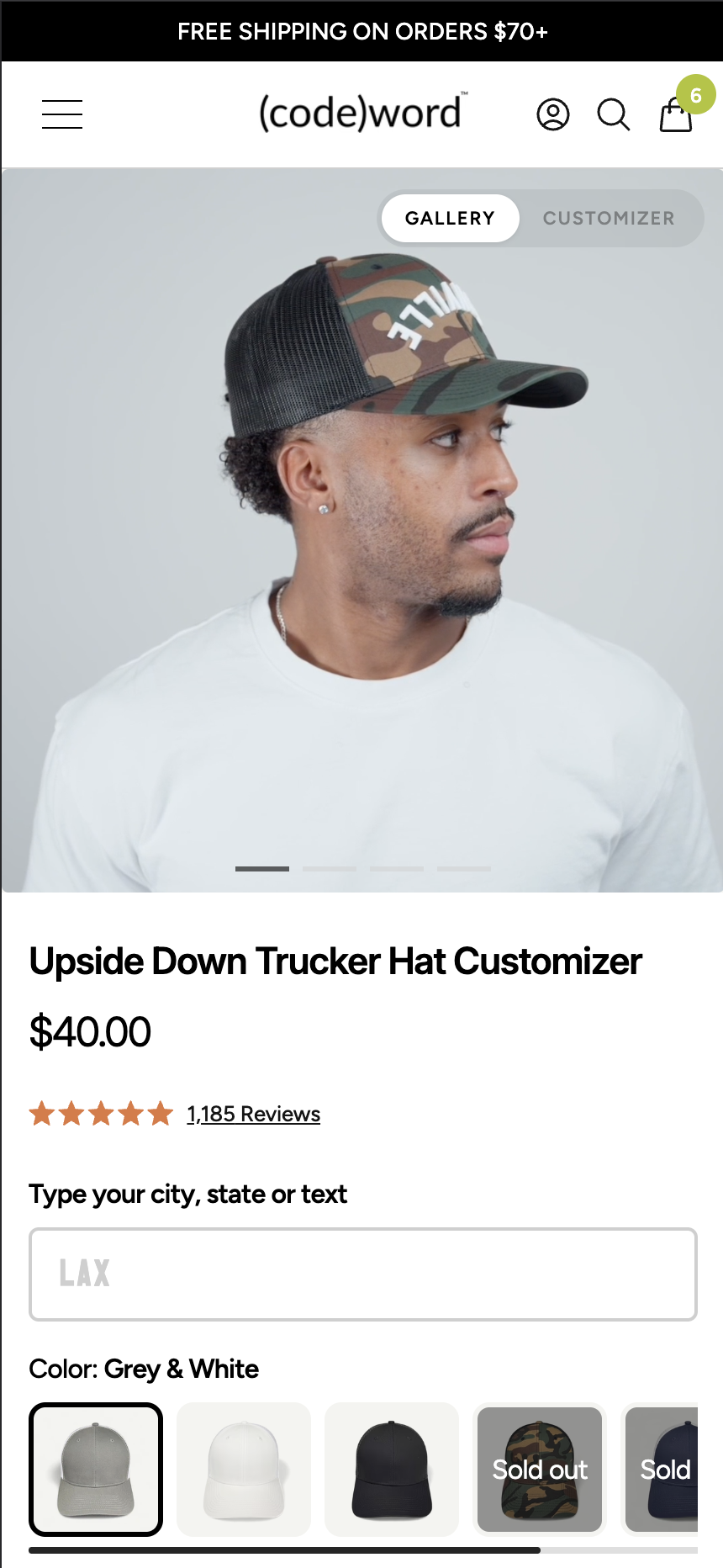 Unified Customizer streamlines hat orientation options, boosting conversions and reducing choice paralysis – Control screenshot