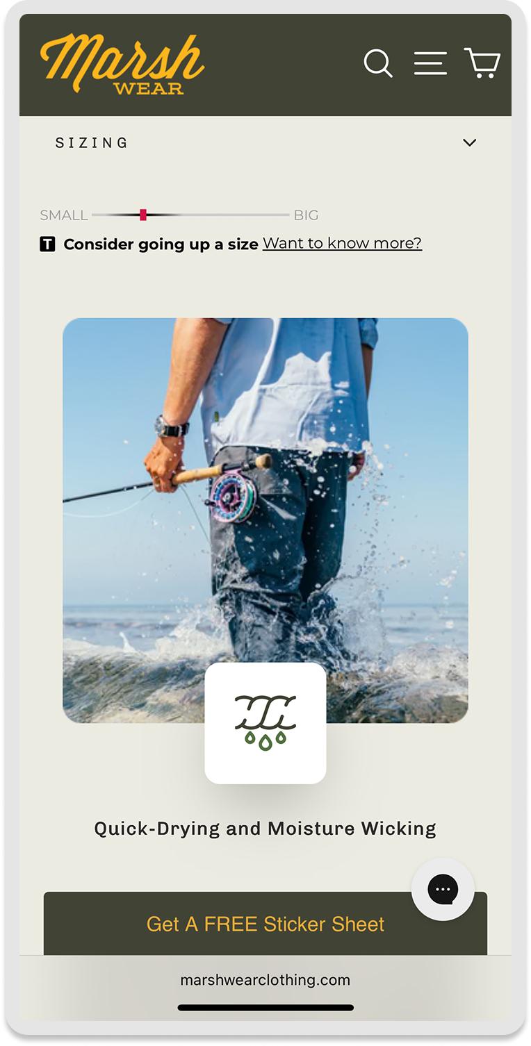 Mobile Bottom Sticky Add-To-Cart Button – Control screenshot
