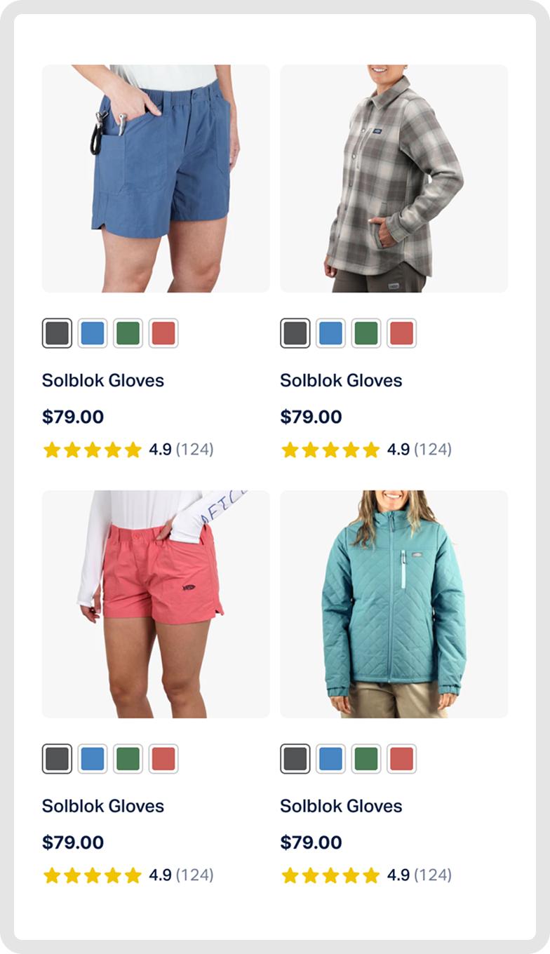 Single-Column Product Grid – Control screenshot