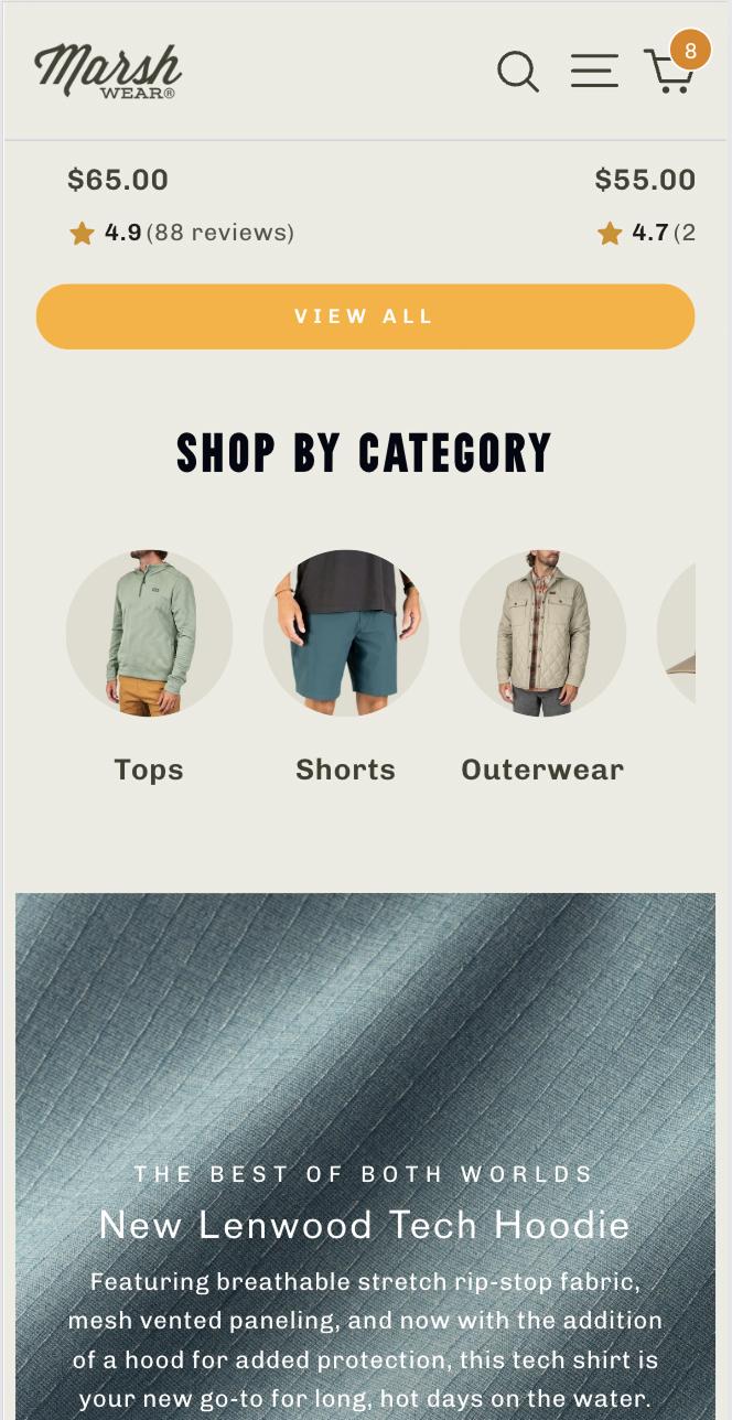 Category Links Boosts User Engagement and Conversions on Mobile – Variation screenshot