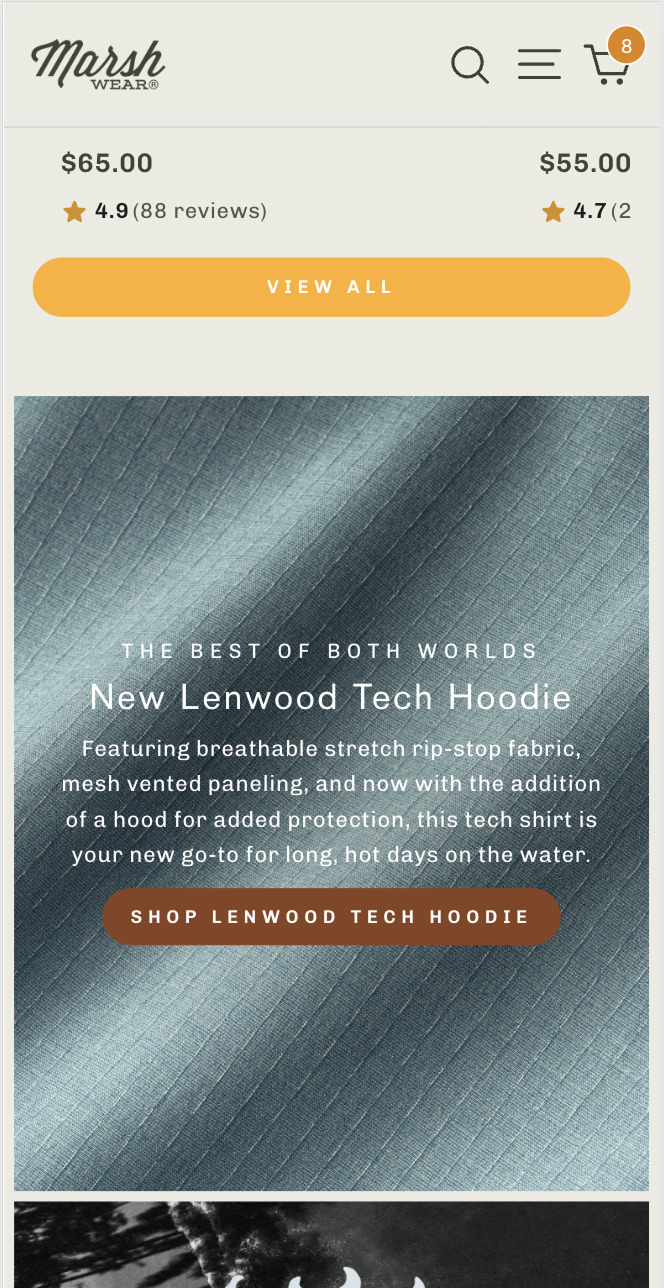 Category Links Boosts User Engagement and Conversions on Mobile – Control screenshot