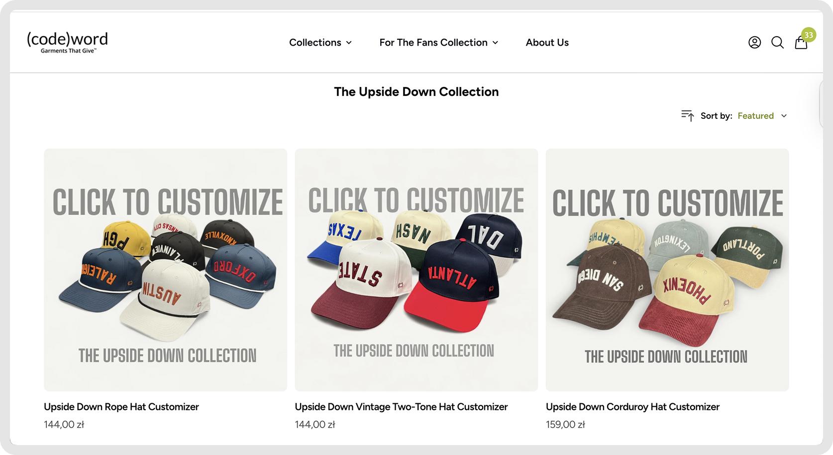 Collection Page Redesign – Variation screenshot