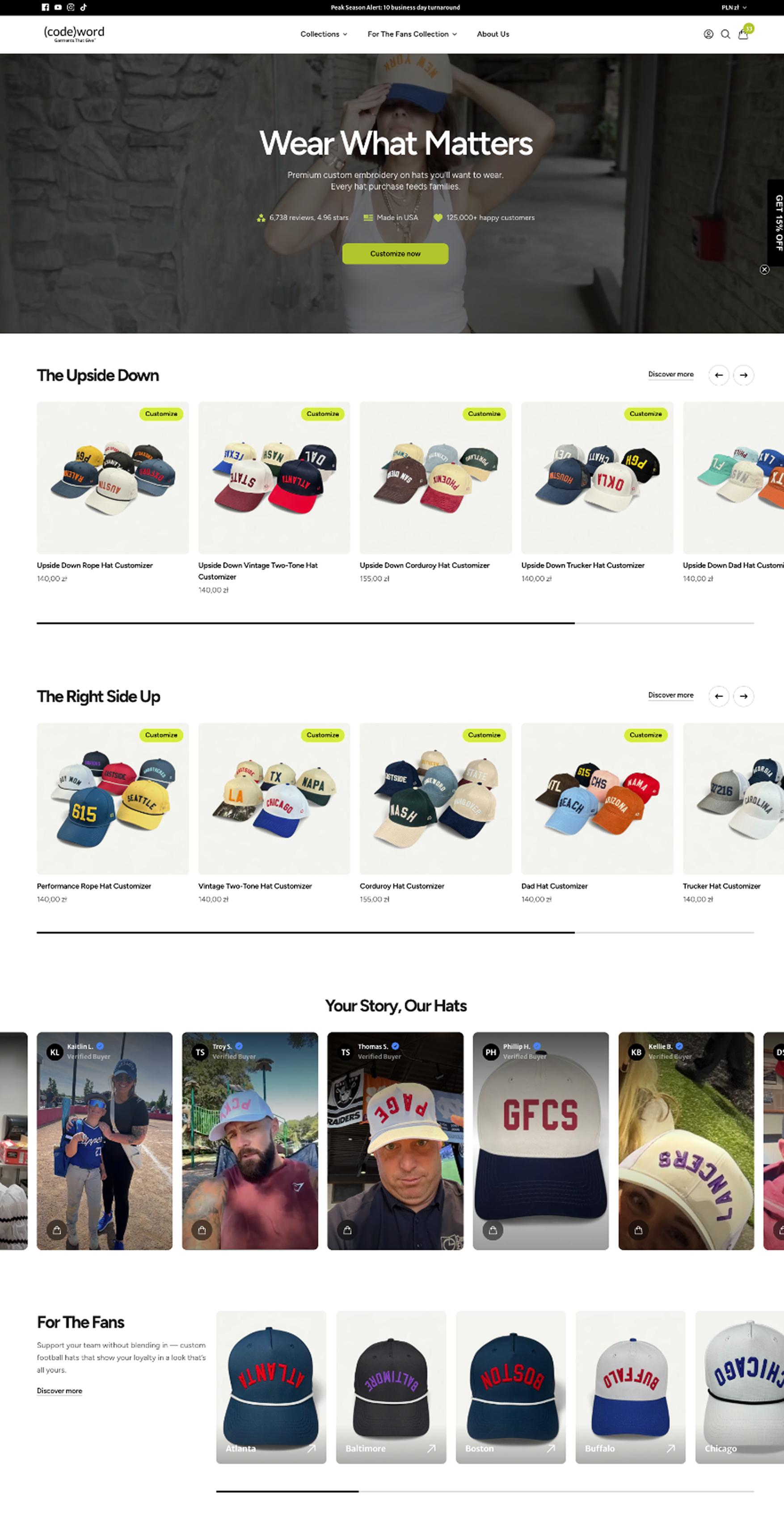 Enhancing homepage credibility with curated user-generated content carousel – Variation screenshot