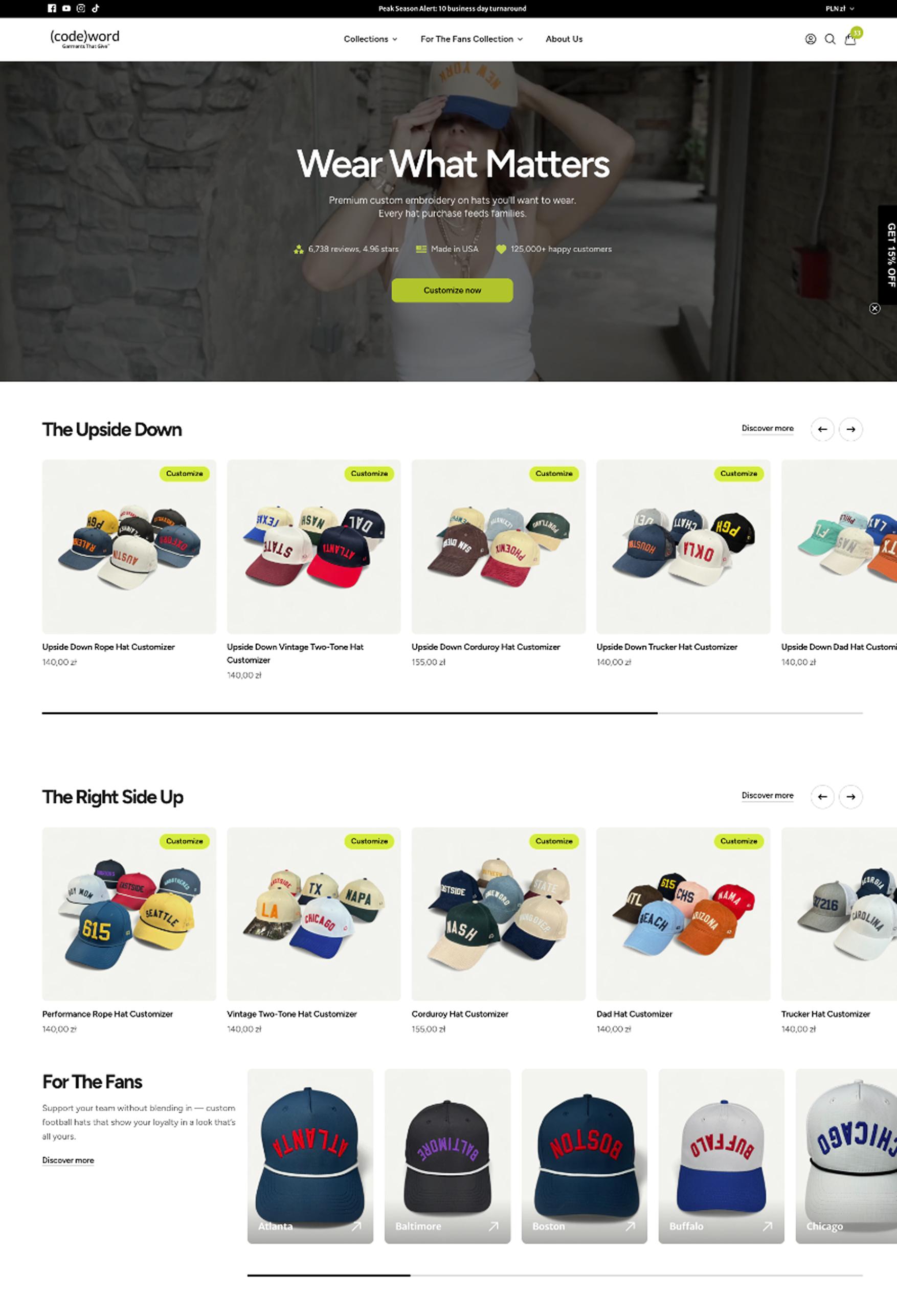 Enhancing homepage credibility with curated user-generated content carousel – Control screenshot
