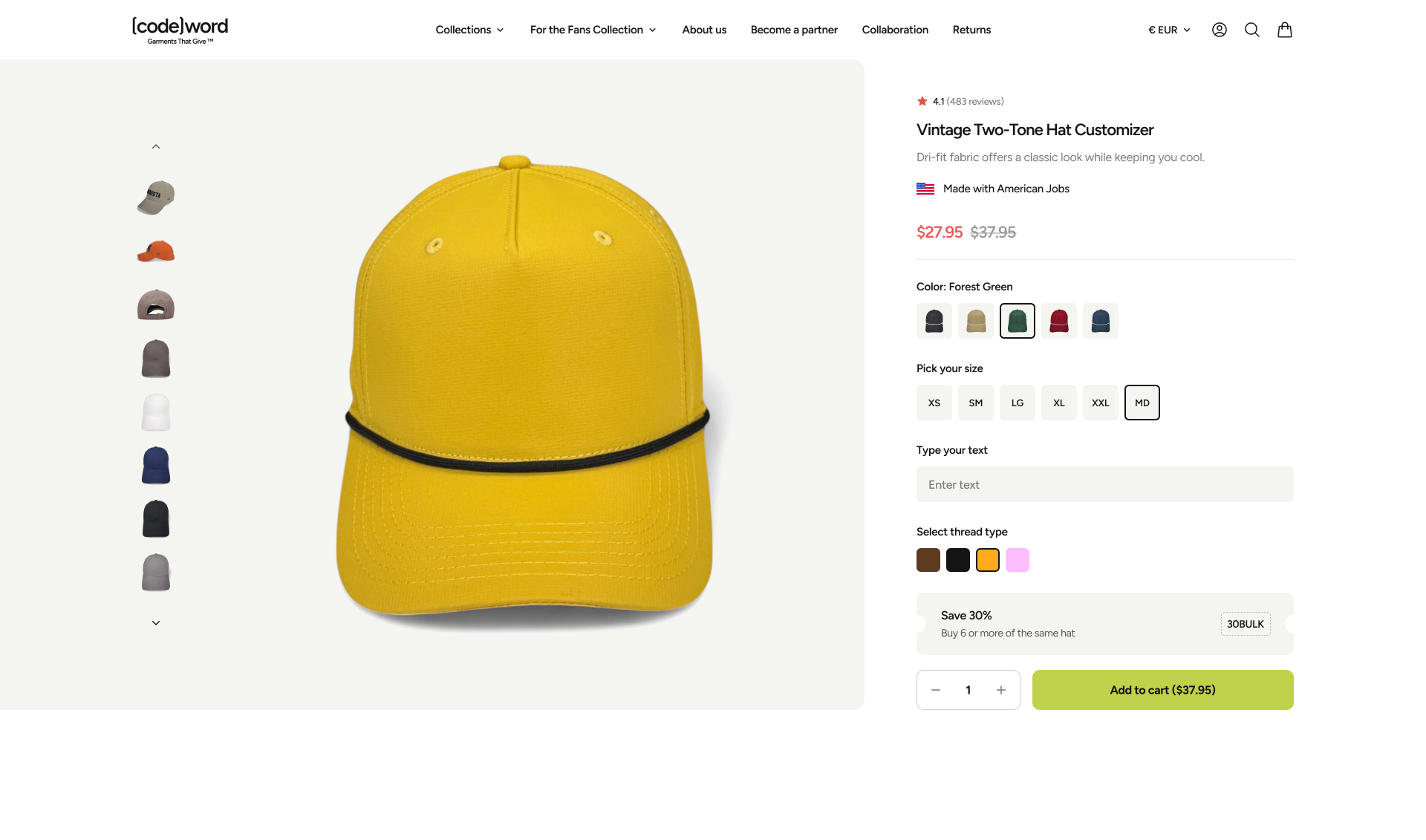 "Hand-Printed & Made with American Jobs" Badge – Variation screenshot