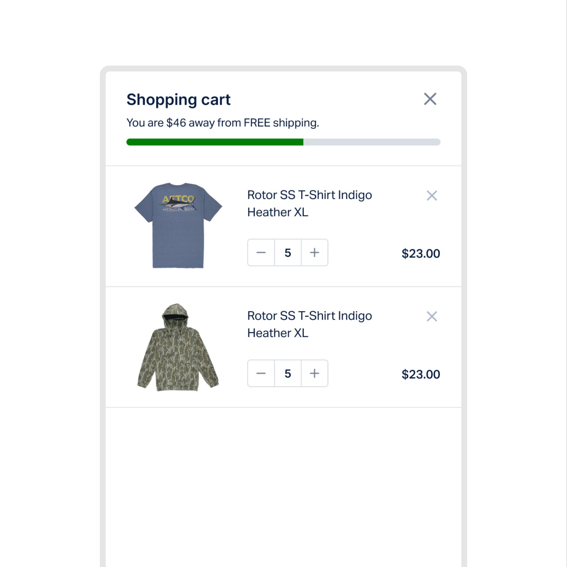 Scarcity Message Boosts Cart Conversion – Control screenshot