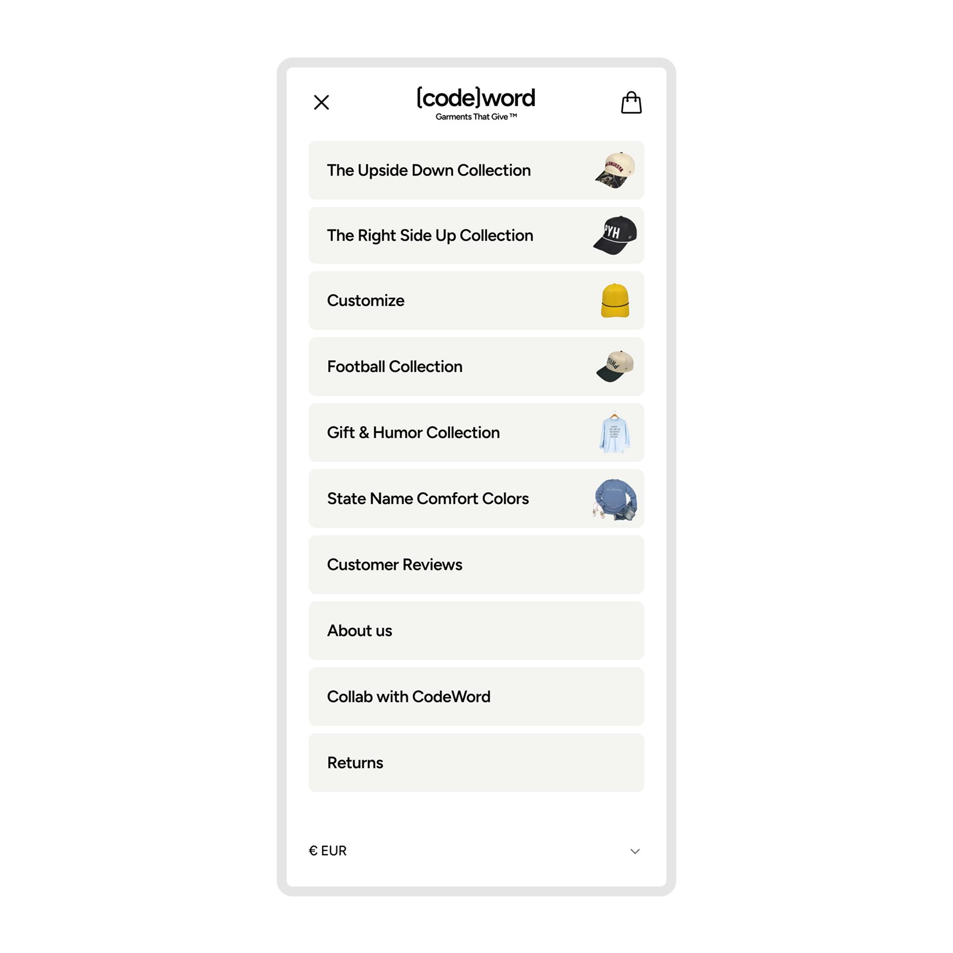Mobile Navigation with Tiles – Variation screenshot