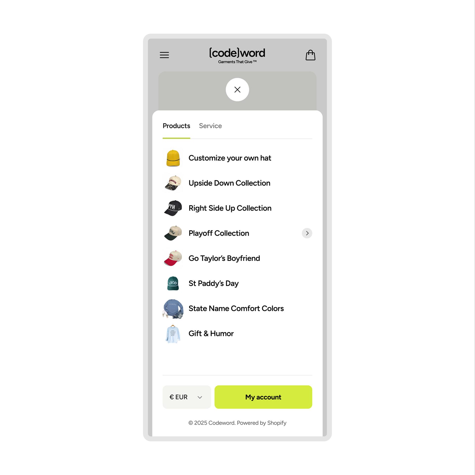 Mobile Navigation with Tiles – Control screenshot
