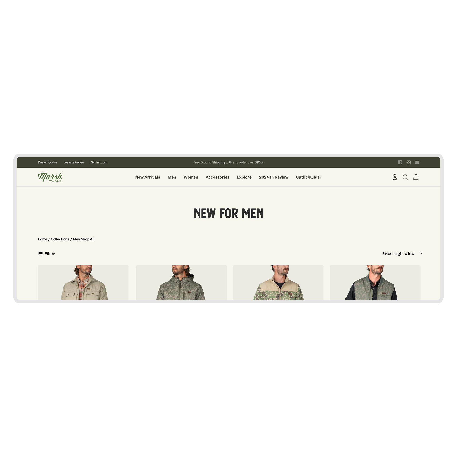 Enhanced Navigation Clarity with Breadcrumbs on Collection Pages – Control screenshot