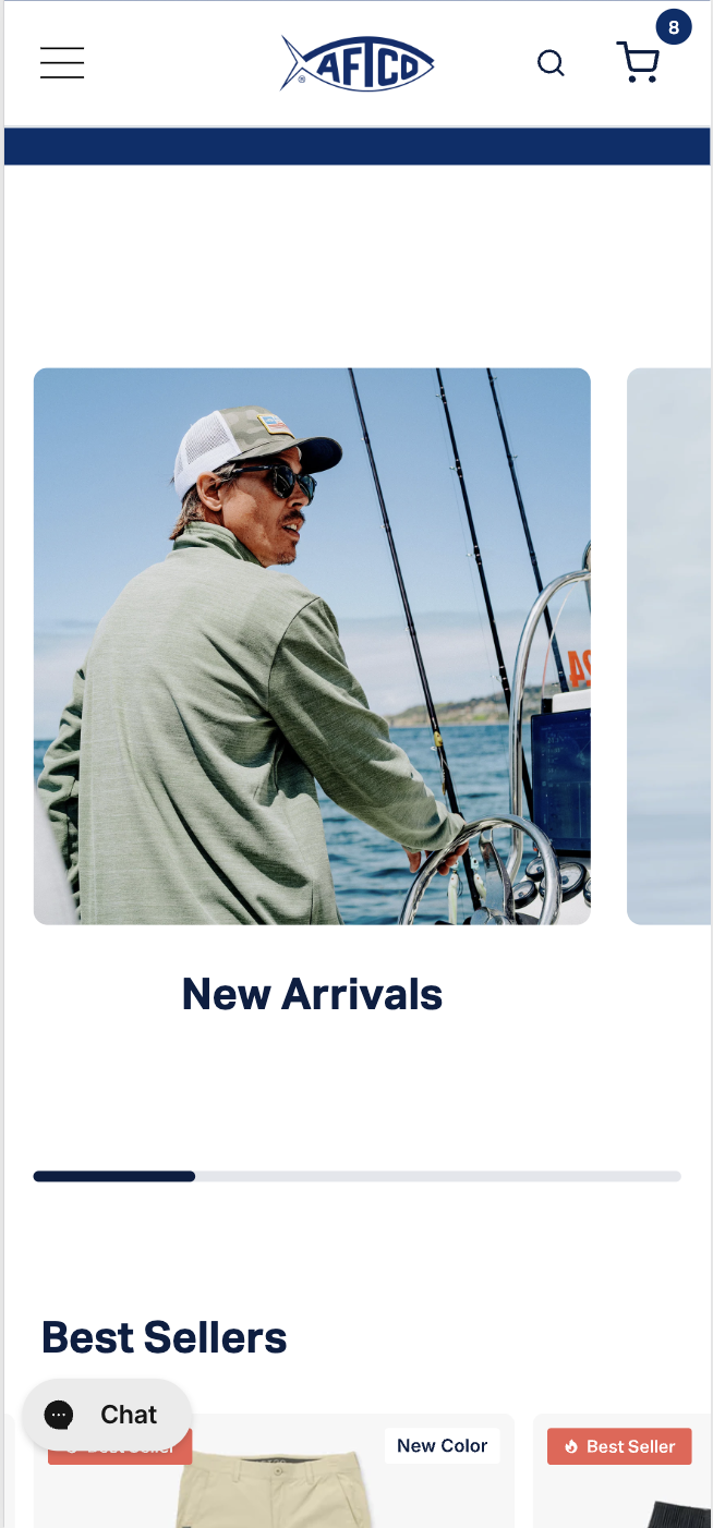 Homepage category slider with lifestyle images – Variation screenshot