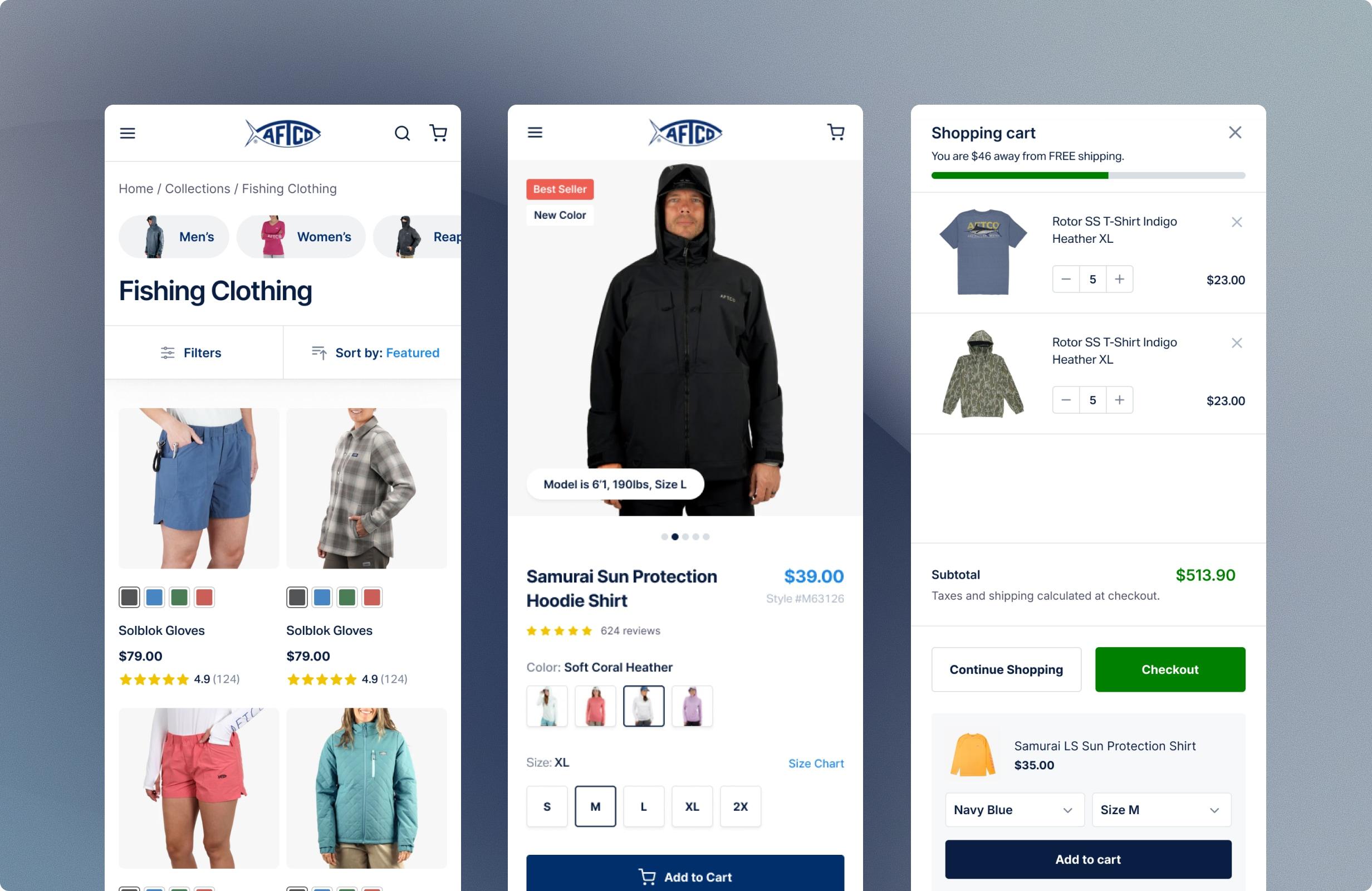 Homepage product cards with swatches improve engagement and conversions – Variation screenshot