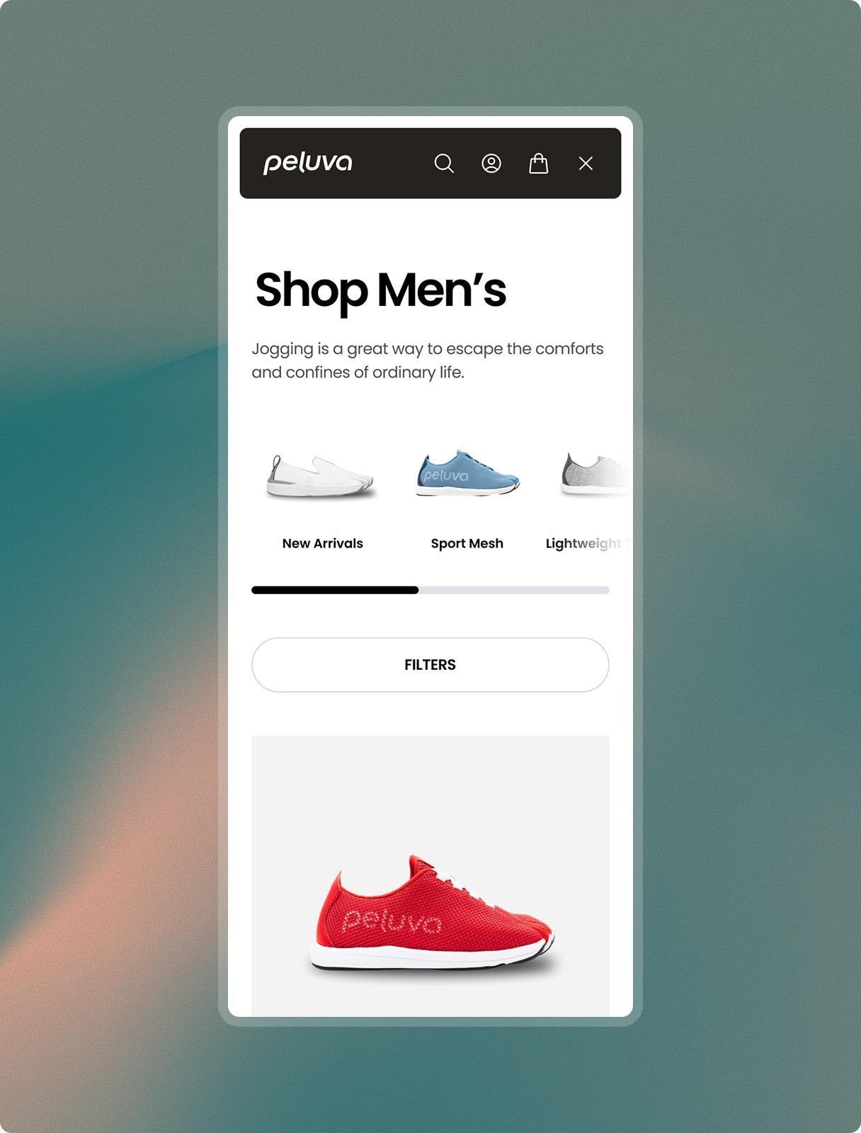 Homepage product cards with swatches improve engagement and conversions – Control screenshot