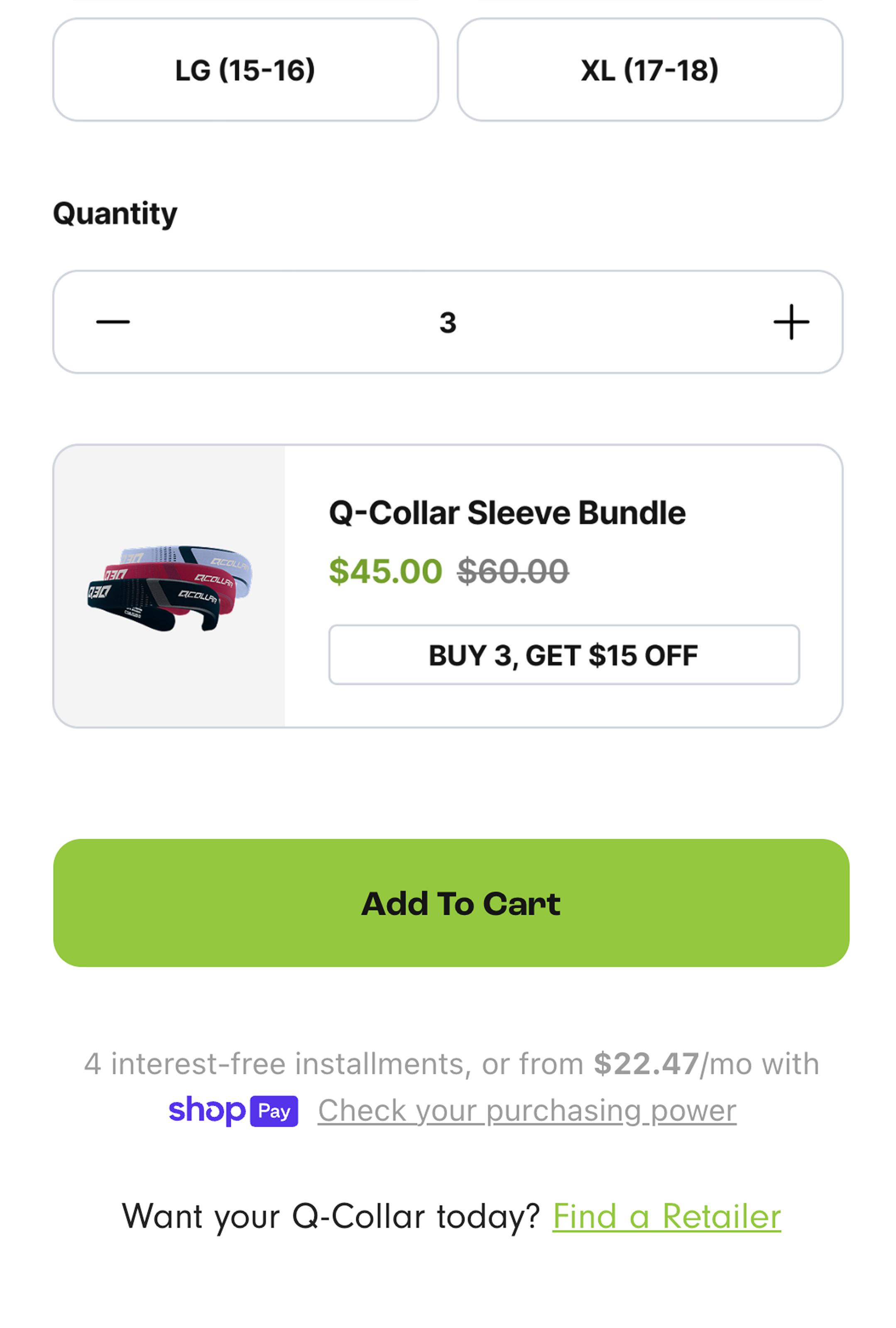 Promotional Bundle Message Near Add to Cart Boosts Mobile Engagement and Orders – Variation screenshot