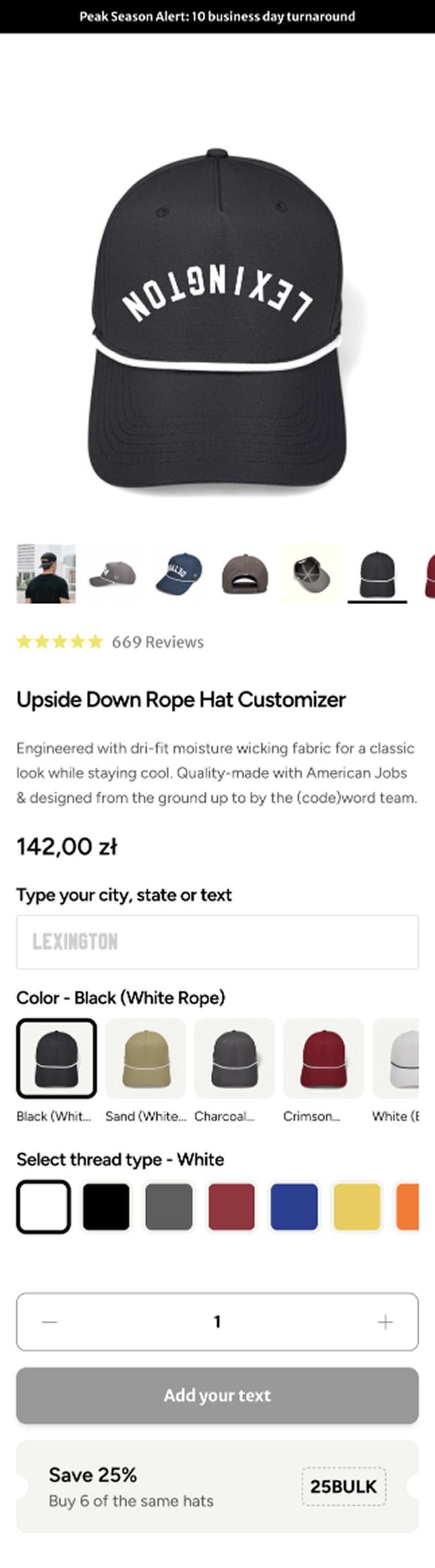 Product page redesign with updated fields boosts engagement and revenue – Control screenshot