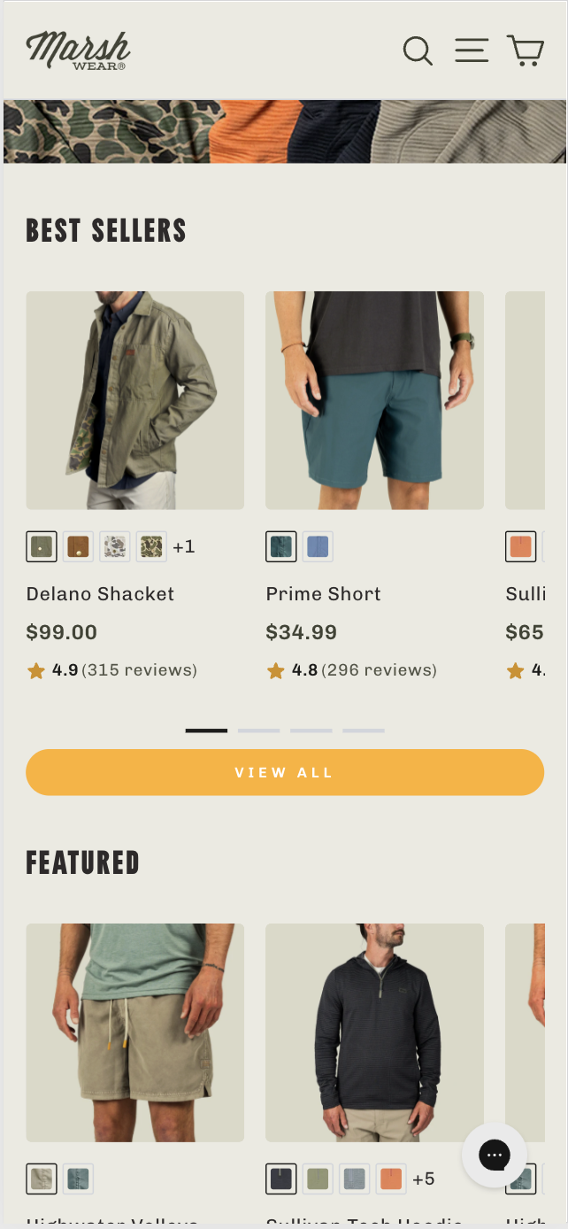 Featuring Top 4 Revenue-Generating Products Prominently on the Homepage Boosts User Engagement – Variation screenshot