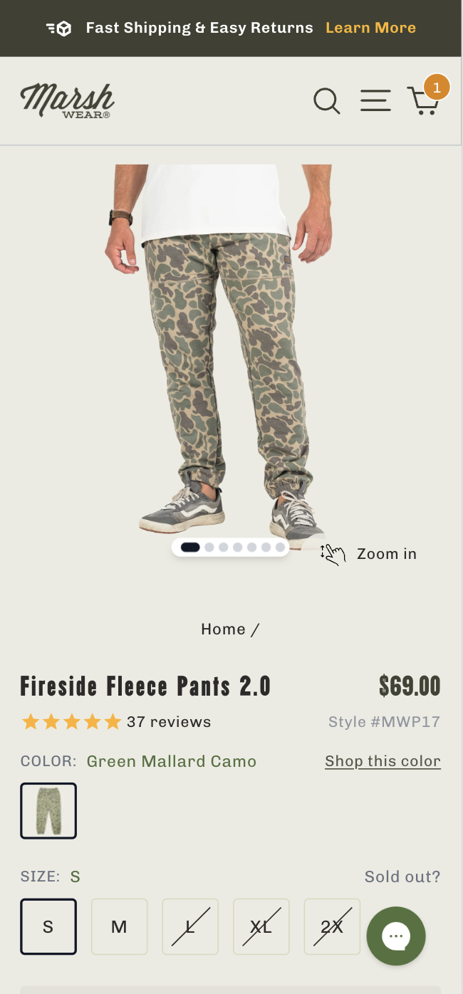 Add a "Shop This Color" Button to PDPs – Variation screenshot