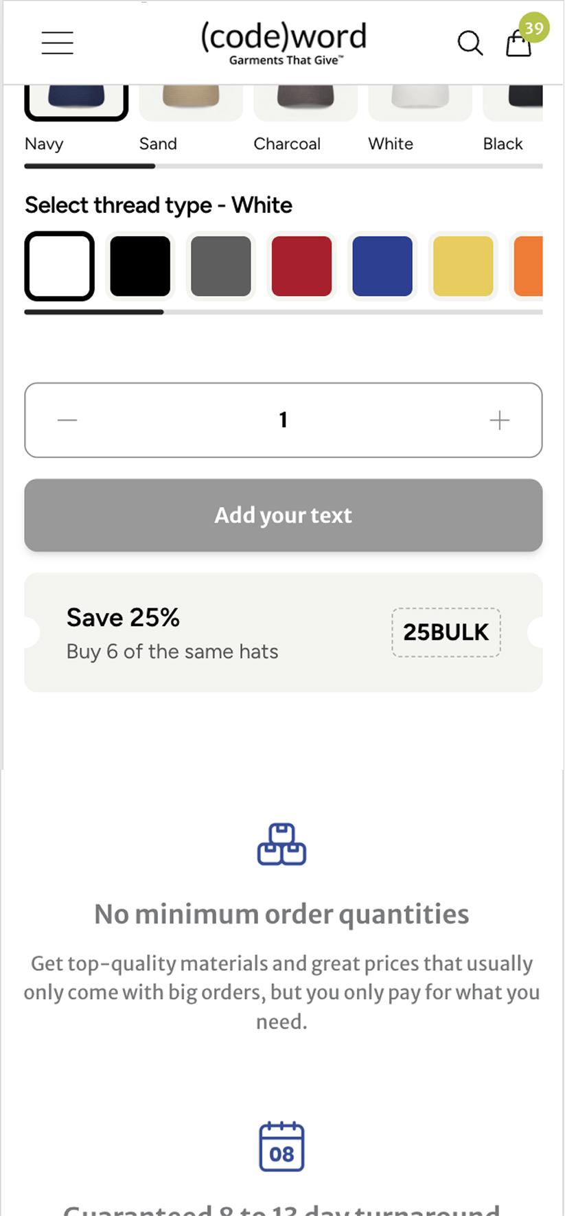 Sticky Product Customization Below The Fold – Control screenshot