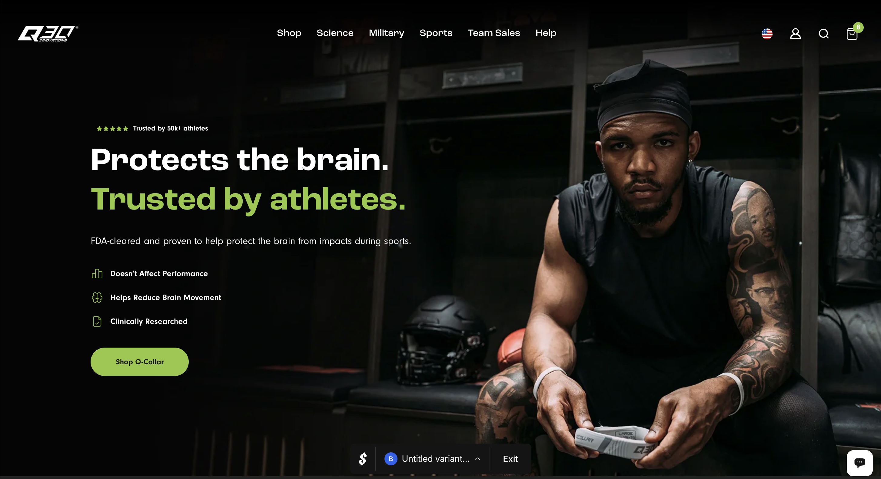 Homepage Hero Benefits – Variation screenshot