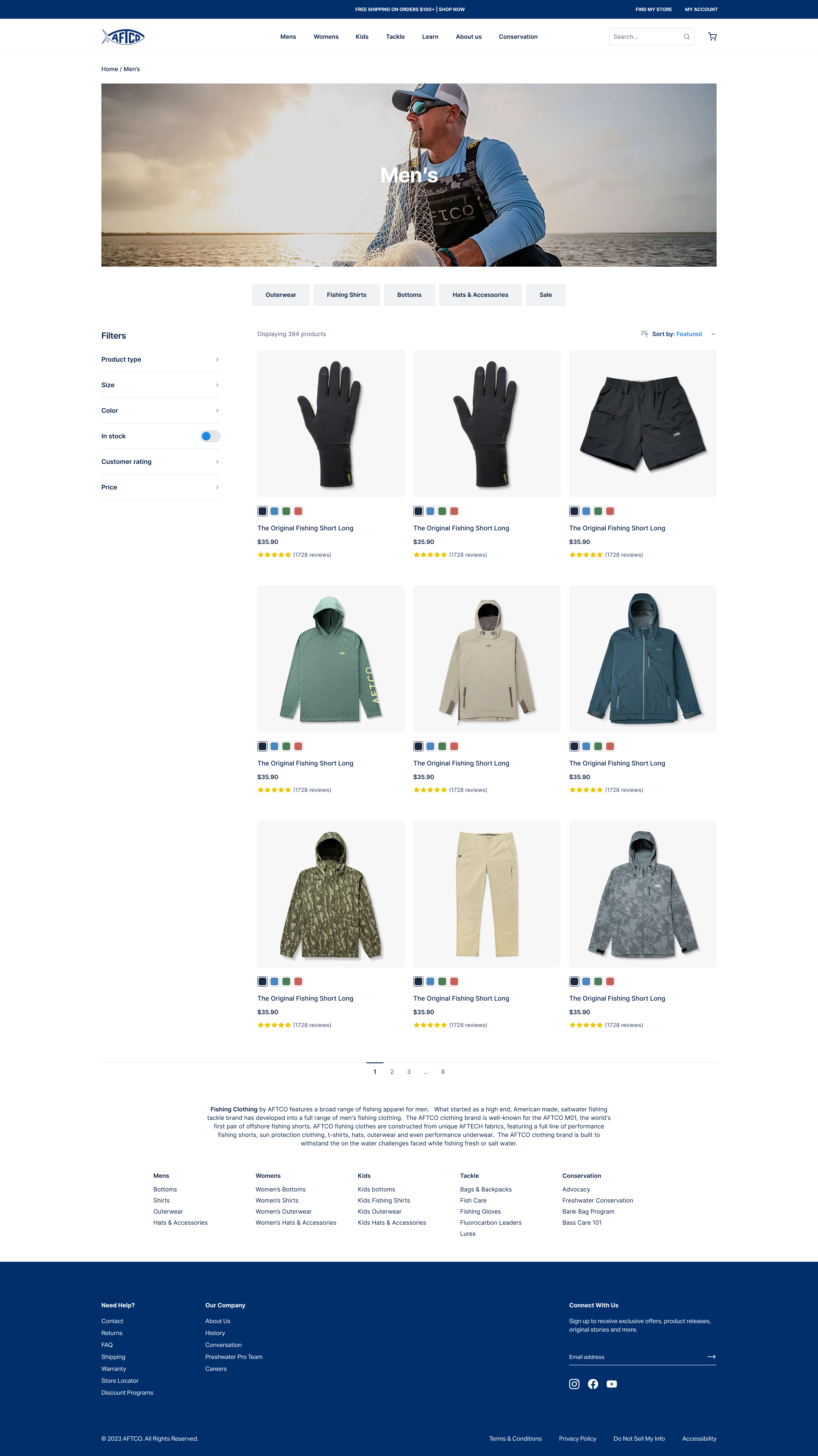 Clickable size buttons on collection pages – Control screenshot